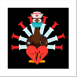 Thanksgiving nurse turkey Posters and Art